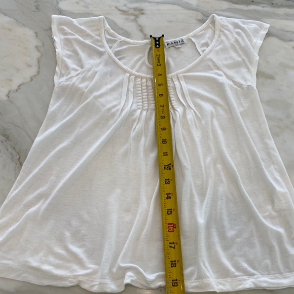 PANIZ IVORY TEE- SHIRT TOP SIZE XS NWOTS! - Picture 12 of 13